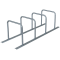 Bicycle rack - row arrangement | lean-on hoop made of steel tube  48 mm | hot-dip galvanized | for 4 bicycles